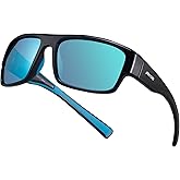 Jefoo Polarized Sunglasses for Men Women, Fishing Cycling Running Driving Golf Sports Floating Square Glasses UV Protection