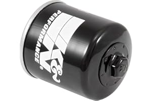 K&N Motorcycle Oil Filter: High Performance, Premium, Designed to be used with Synthetic or Conventional Oils, Wrench Off Nut: Fits Select Honda, Kawasaki, Triumph, Yamaha Motorcycles, KN-204-1