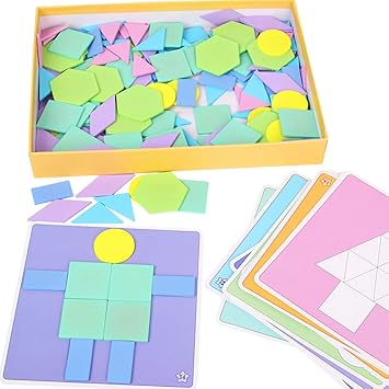 DYTesa 190Pcs/Set Kids Wooden Jigsaw Puzzle Games Color Cognition Educational Toys