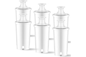 WaterJingYi Replacement for Brita® Filter,Replacement for Brita®Water Pitchers and Dispensers, Classic OB03, Mavea® 107007, 35557,NSF Certified Water Pitcher Filter, Pack of 6