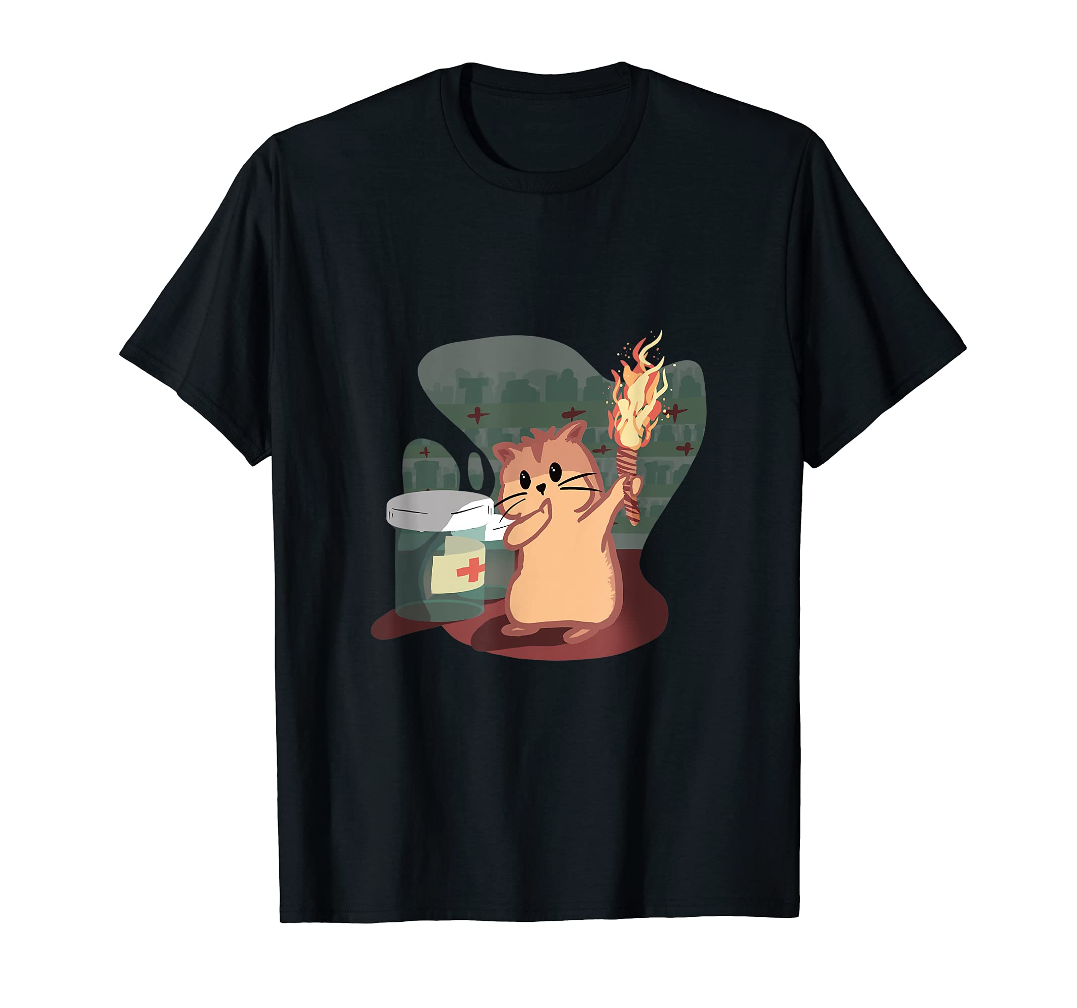 Cute Hamster, Hamster with Torch, In Pharmacy T-Shirt