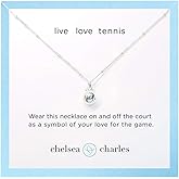 Chelsea Charles Tennis Charm Necklace, Fashion Jewelry Gift for Women