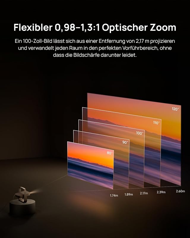Elfin Flip 4K Beamer Heimkino, Laser Projektor Outdoor Tageslicht