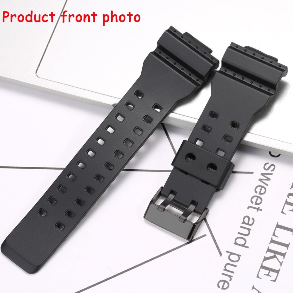 Resin Replacement Bands Compatible with Casio G-Shock GA100 GA-100 GA-120 GA110 GD-120 GD100 Watch Strap