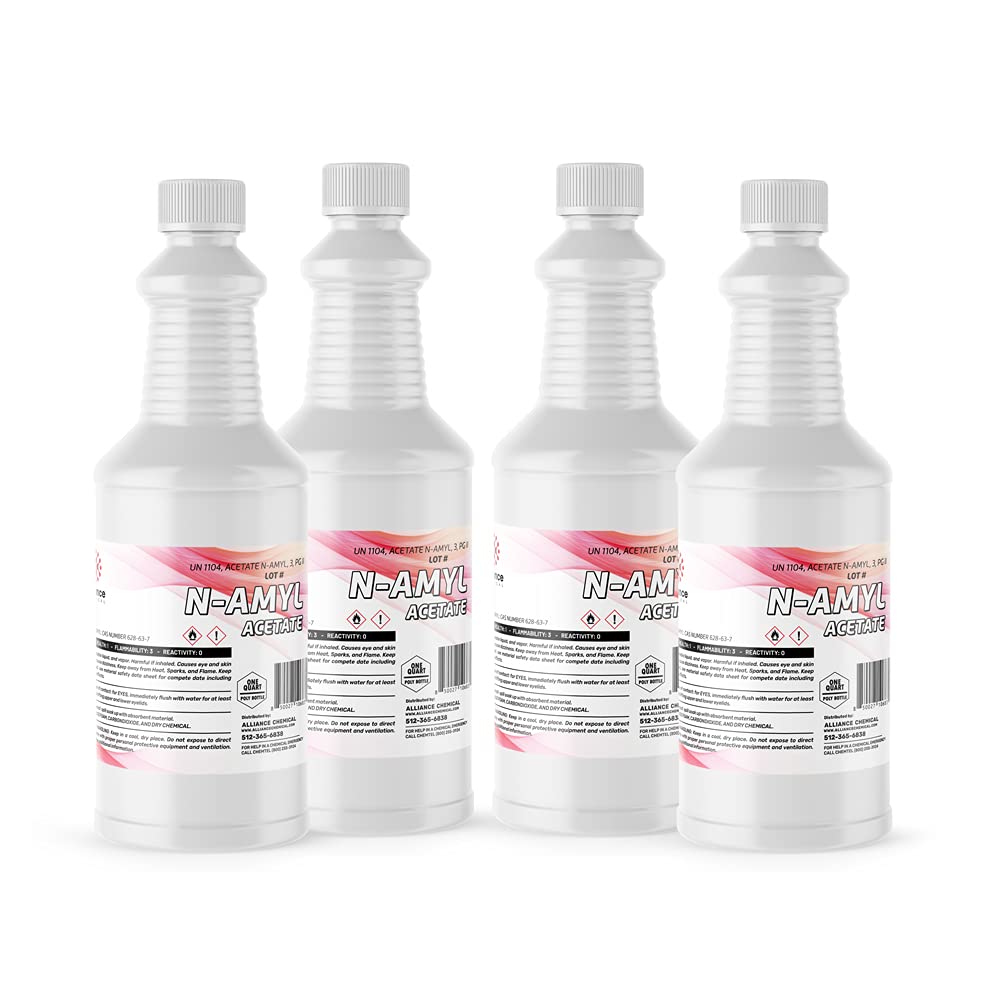 N-Amyl Acetate - (4) 32 Fl Oz Bottles - High-Purity