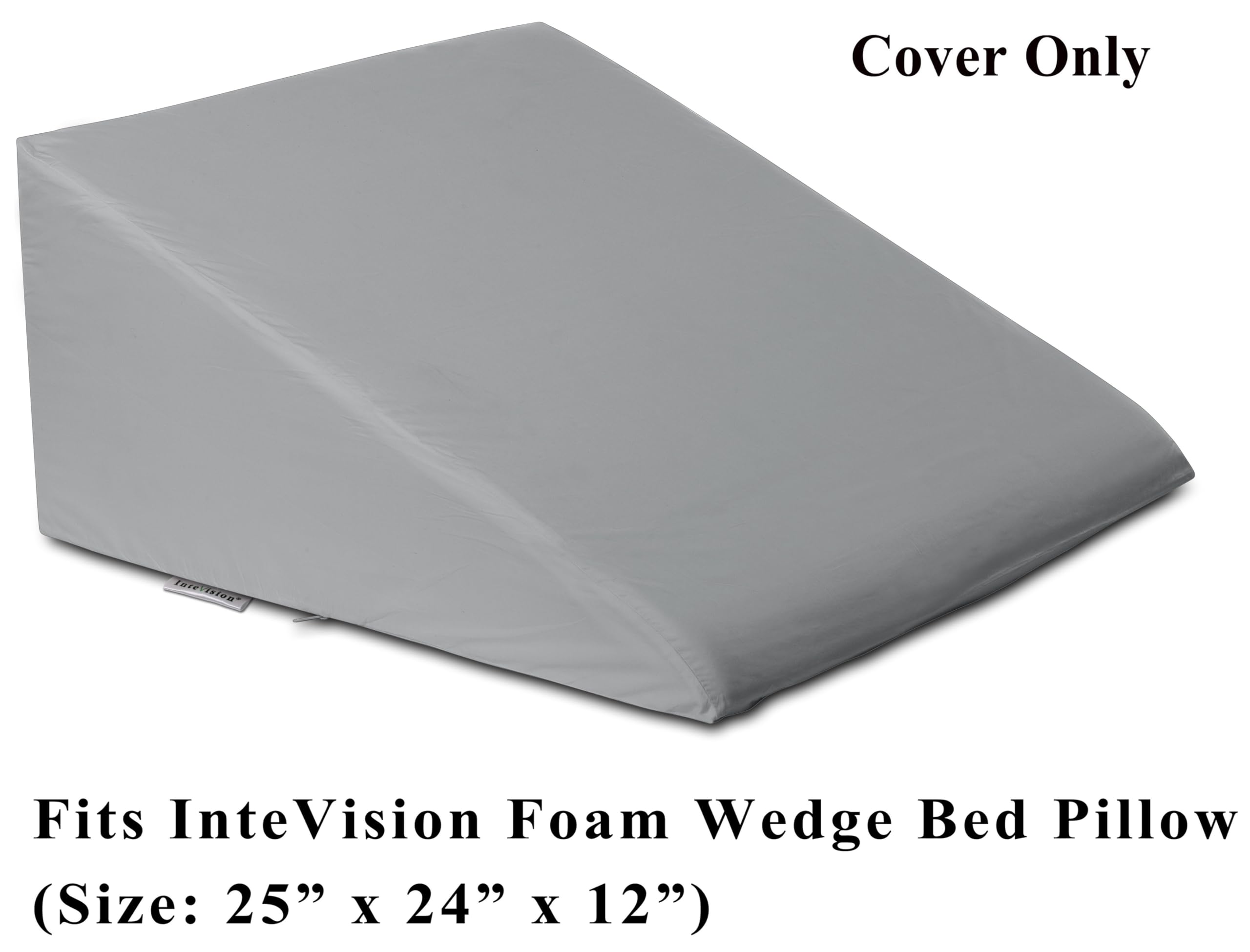 InteVision 400 Thread Count, 100% Egyptian Cotton Bed Wedge Pillowcase; Replacement Cover Designed to Fit The 12