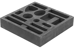 Operitacx Graphite Molds for Casting Metal, 10-in-1 Graphite Ingot Mold for Melting Jewelry Gold Silver Brass Zinc Aluminum