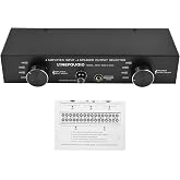 HXBER Amplifier Speaker Selector Switch Switcher 4 Input 4 Output Power Amplifier Speaker Selector Switcher 300W Per Channel Speaker Switch Dispenser Comparator Sound Quality No Loss