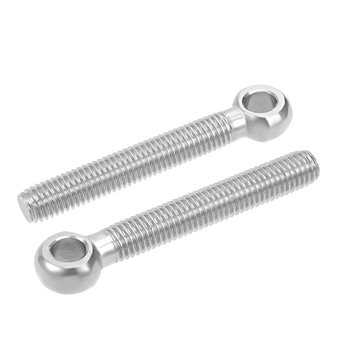 sourcing map M10 x 70mm 304 Stainless Steel Machine Shoulder Lift Eye Bolt Rigging 4pcs
