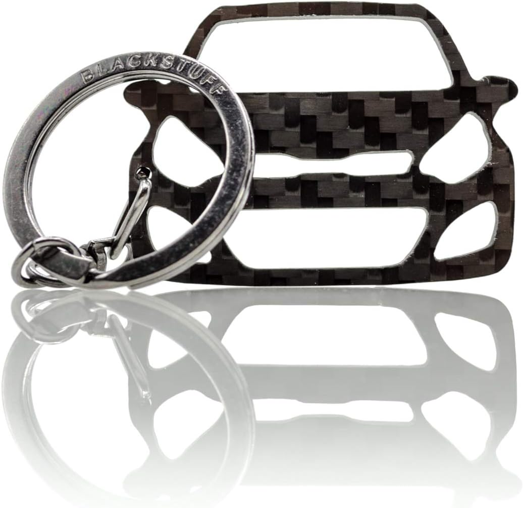 BlackStuff Carbon Fiber Keychain Keyring Ring Holder Compatible wtih Rio 2011-2017 BS-734