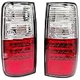 Signal Rear Brake Tail Light Assembly Fit For Toyota Land Cruiser FJ80 LC80 FZJ80 1991-1997 Reflector Warning Lamp Car Accessories Light Kit(Red and White)