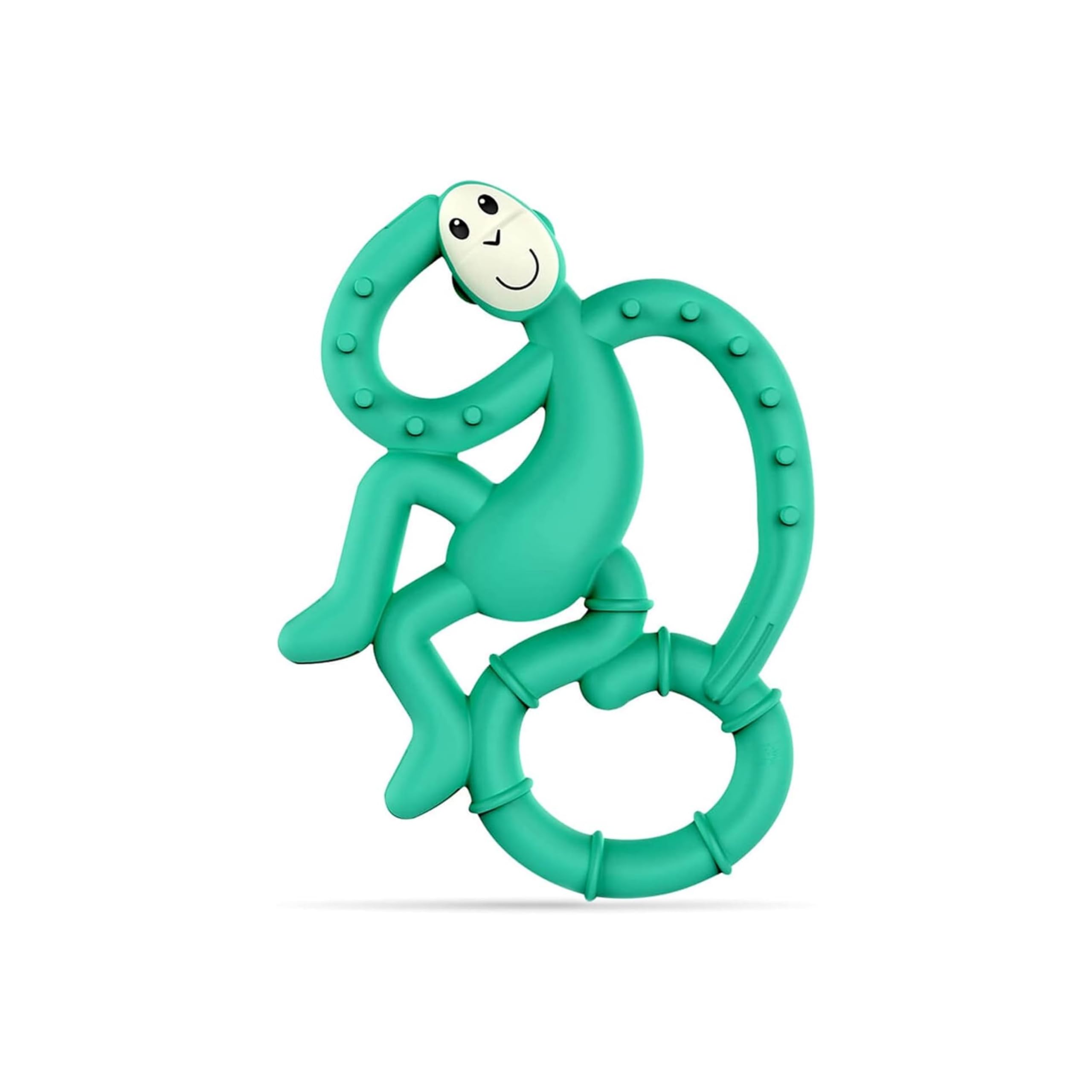 Matchstick Monkey, Antimicrobial Silicone Teether, Easy To Grip, BPA Free, 3 Months Old+, 10 cm, Green Mini Monkey — image 1