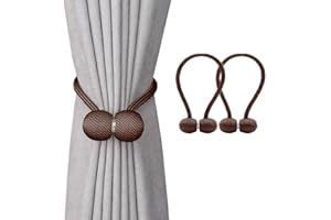 Magnetic Curtain Tiebacks Clips Decorative Rope Curtains Holdbacks Convenient Drapery Tie Backs Weave Holder for Window Drape