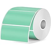 FINDAT Thermal Labels 2×1 Inch Vinyl Green Rectangle Stickers for M110 M120 M220 M221 Self-Adhesive Waterproof Portable Direct Printer Label for Business Logo Design 350 PCS