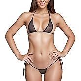 EASYLONGJEE Micro Bikini Sheer Bikini Triangle See Through Extreme Thong Sexy Mini Bathing Suit Gifts for Women OneSize 2-8