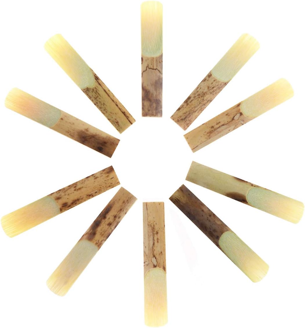 OriGlam 10 Pack Bb Clarinet Reeds, Professional Bb Strength 2.5, Clarinet Traditional Bamboo Reeds for Mouthpiece Parts - Image 3