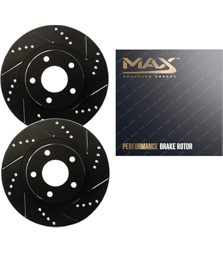 A-Premium - Rotores De Freno De Disco Perforados Y Ranurados Delanteros
