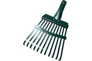 10x6 Inch 11 Teeth Carbon Steel Rake Head Replacement Pre-drilled for Lawn Garden Yard Farm, Garden Rake