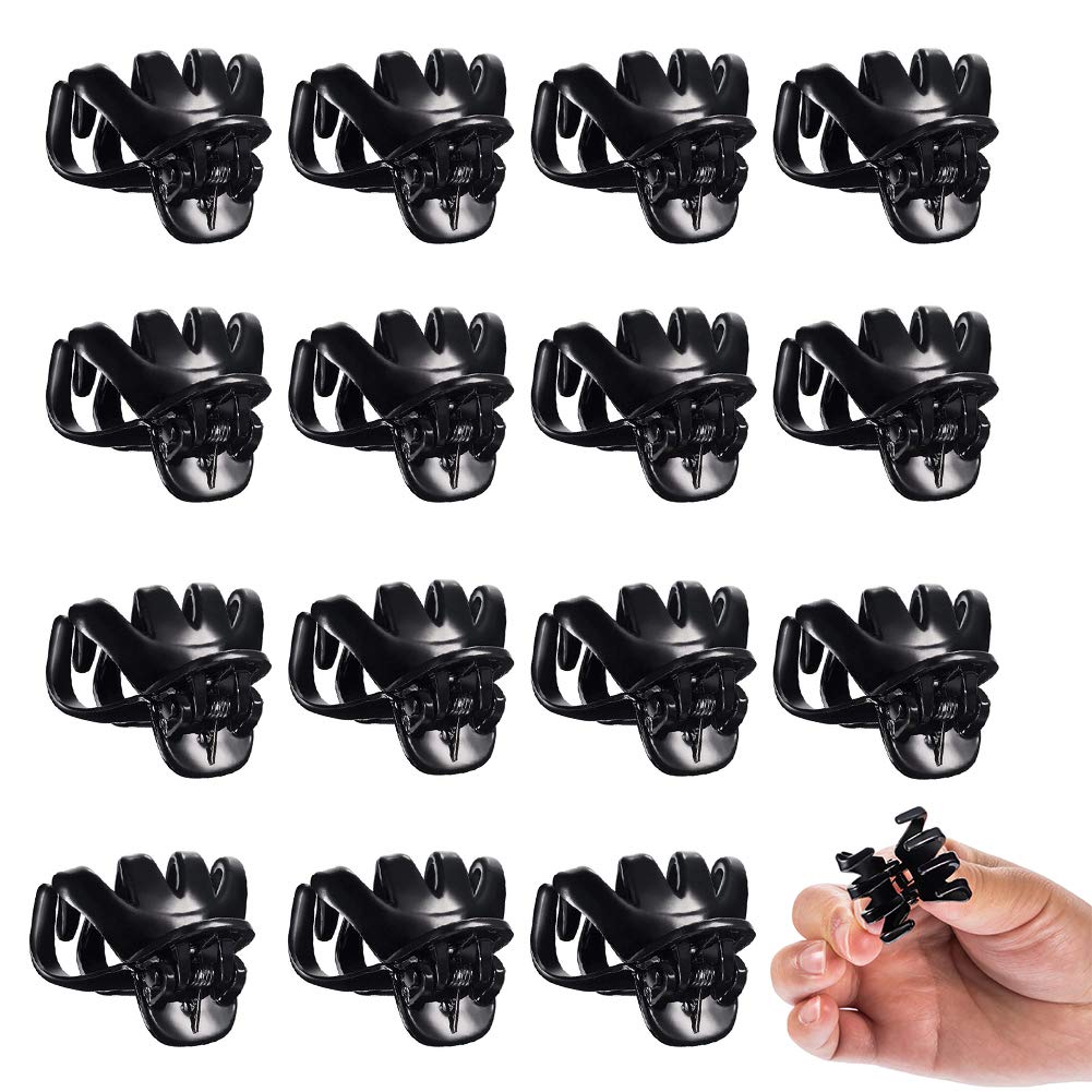 Octopus Clip,BETOY 24 Pieces Grip Octopus Clip Non-Slip, Portable and Multifunctional Claw Clips for Girls, Ladies, DIY Hairstyles, Daily Wear (Black)