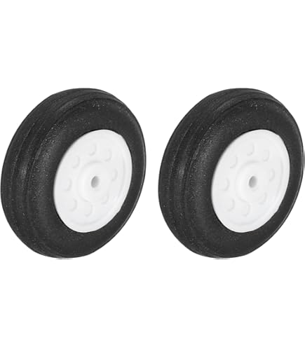 Foam Electric 1:8 Scale RC Airplane Models & Kits Heyiarbeit 4 RC Model Airplane Foam Wheel Super Light Tire And Wheel Sets For RC Airplane PU Sponge Tire With Plastic Hub 2