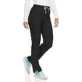 MediChic Women's Straight Leg Six Pocket Cargo Scrub Pants with 4-Way Stretch Scrubs