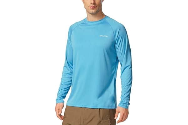 BALEAF Men's Sun Protection Shirts UV SPF UPF 50+ Long Sleeve Rash Guard Fishing Running Quick Dry Lightweight