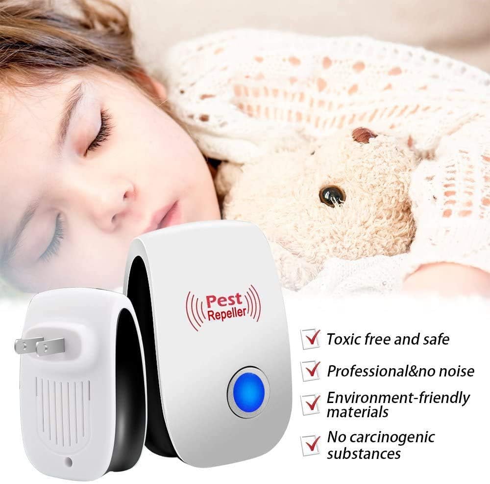 Hatrinna Pest Repellent, Ultrasonic Pest Repeller 6 Pack, Electronic Plug in Pest Control Set for Indoor, Home, Kitchen, Bedroom, Office, Hotel, Garages, Warehouse, Safe for Human and Pet : Garden & Outdoor