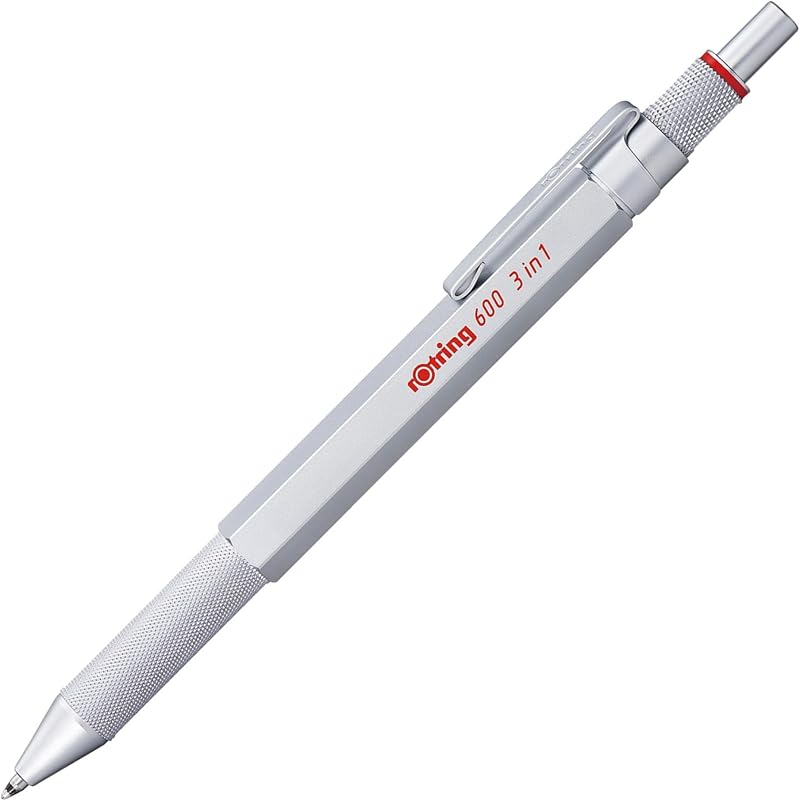 rOtring 600 Multicolour Pen and Mechanical Pencil 0.5mm 3-in-1 Black
