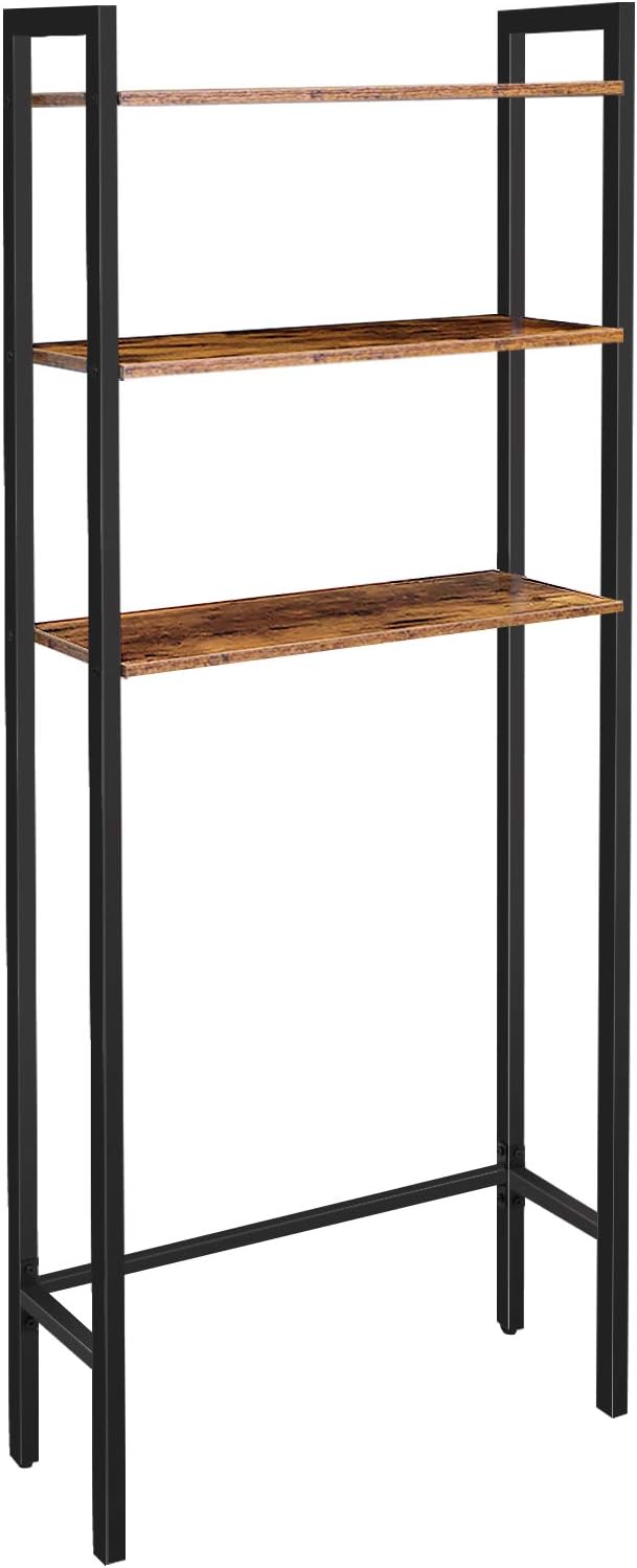 hoobro shoe rack on Amazon Com Hoobro Toilet Storage Rack 3 Tier Over The Toilet Cabinet Industrial Bathroom Organizer Over The Toilet Bathroom Space Saver With Multi Functional Shelves Rustic Brown Bf41ts01 Home Kitchen