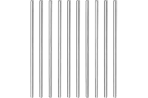 CoCud Round Steel Rod, 3.5mm Diameter 100mm Length, High Speed Steel Bar Stock Craft DIY Tool - (Applications: for Drill Lathes Boring Machine), 10-Pieces