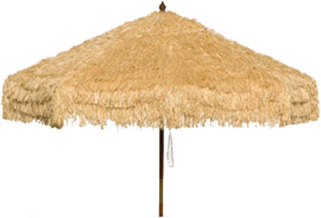 Kipsun Destination Lifestyle 9ft Palapa Tiki Party Umbrella Home Sun Canopy Natural - Patio Pole