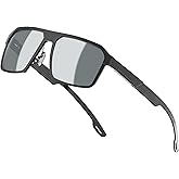 ATTCL Polarized Sunglasses Men Driving: Lightweight Metal Frame Fiber Temples UV400 Protection Stylish Hexagonal Sun glasses