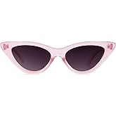 SOJOS Retro Vintage Narrow Cat Eye Sunglasses for Women Clout Goggles Plastic Frame SJ2044