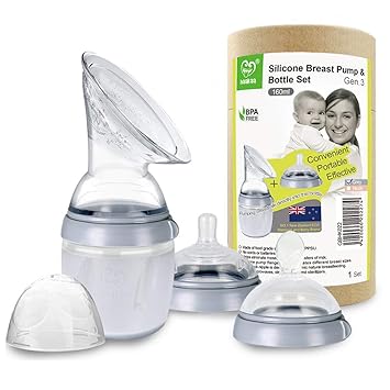 haakaa breast pump and bottle set