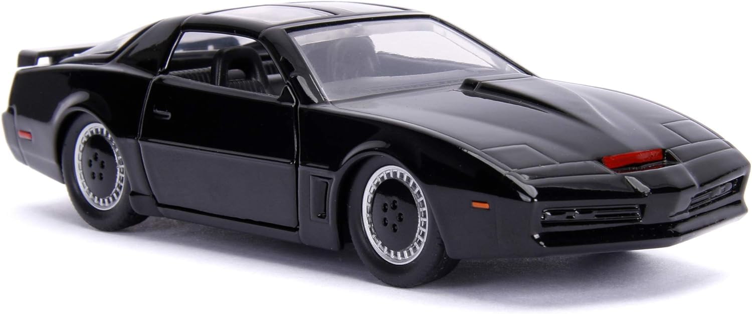 Jada Toys 253252000 Knight Rider K.I.T.T. - 1982 Pontiac Trans AM Modellauto, 1:32, Detail-Innenraum, Türen zum Öffnen, schwarz 4
