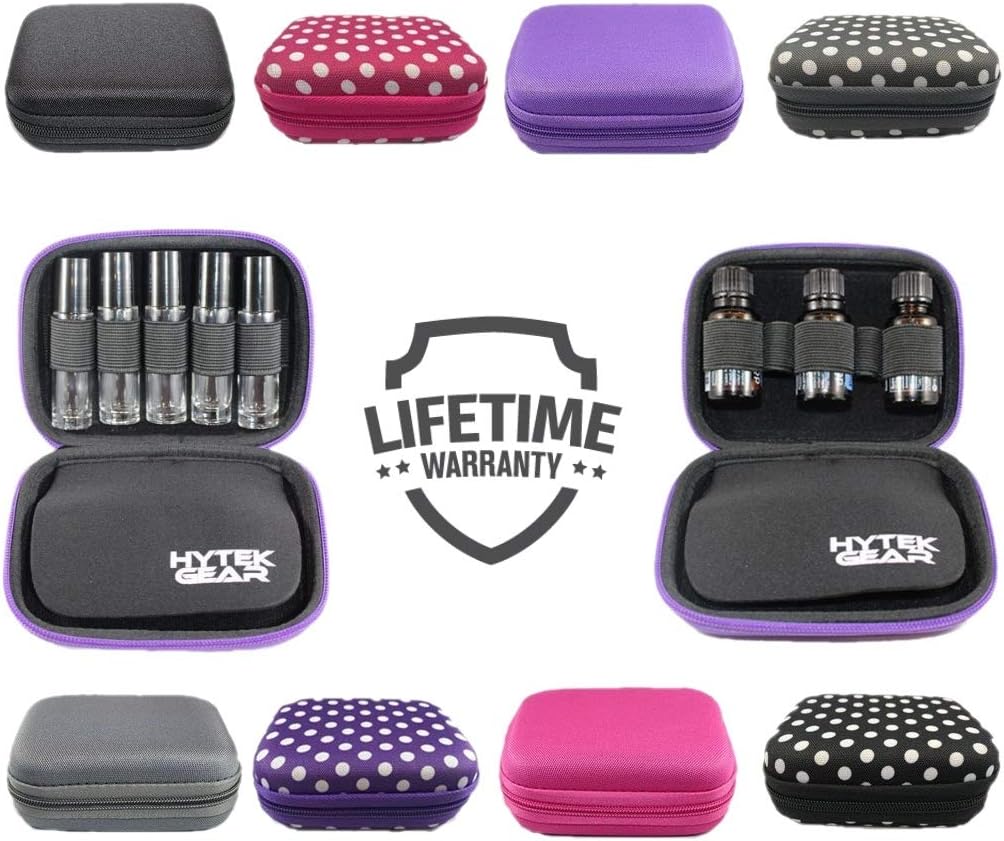 Essential Oil Carrying Case Holds 10 Bottles Perfect for Roller Bottles 5ml - 10ml Multiple Colors! (1 Pack, Black)