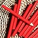 Carpenter Pencils, 7 Inch Construction Pencils, Marking Carpentry Pencil with Printed Ruler(10 Pack/Red)
