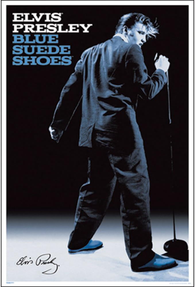 Amazon Com Pyramid Elvis Blue Suede Shoes Wall Poster Prints Posters Prints