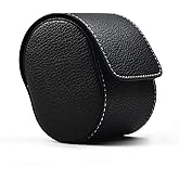 Oirlv Luxury Leather Watch Storage Box Travel Single Watch Case Jewelry Gift Box for Christmas Anniversary Birthday(Black)