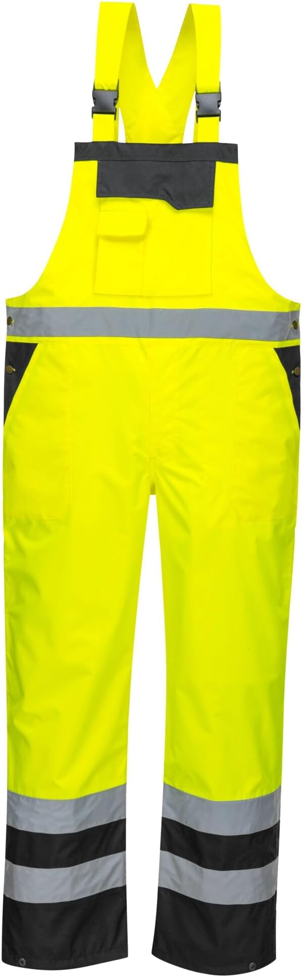 Portwest S488 Hi-Vis Waterproof Rain Bib and Brace Yellow/Black 3XL