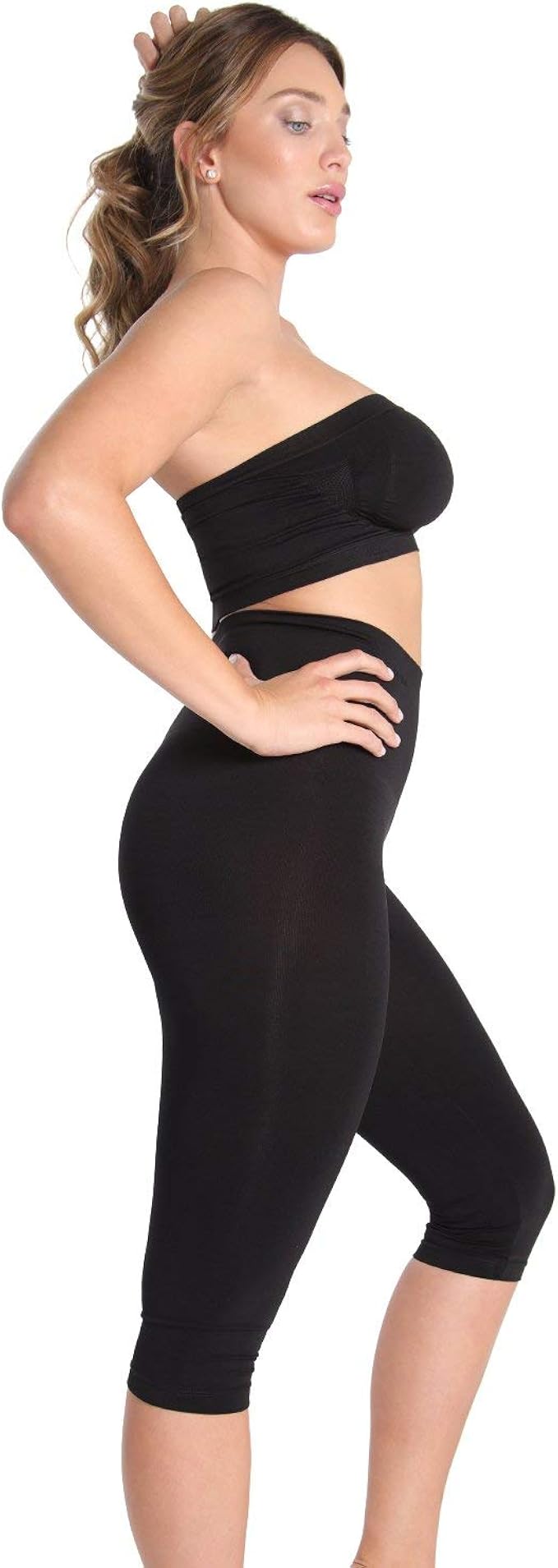 SlimMe High Waist Tummy Control Capri Shaper Shapewear Amazon.ca
