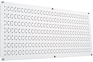 Wall Control Pegboard 16in x 32in Horizontal White Metal Pegboard Tool Board Panel