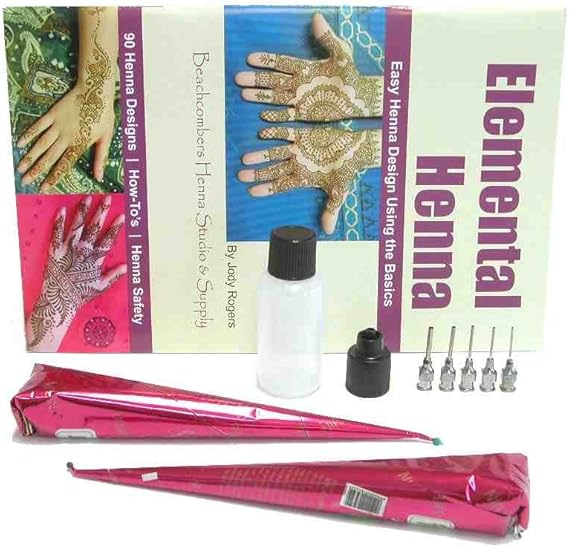 Natural Henna Tattoo Kit Ready Made Paste Applicator Bottle Instruction