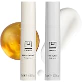 U Beauty Duo - Resurfacing Compound &amp; Super Hydrator Set - 2x 0.33 fl oz | Moisturizing face serum, Vitamin C &amp; E, retinol, hyaluronic acid, trial size, for smooth, hydrated and softer skin
