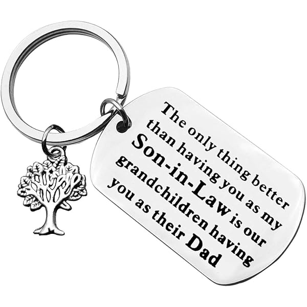 Regalo Para Yerno, Llavero De Boda Para Yerno, Regalo De Madre, Padre De La Novia, Futuro Hijo, Regalo De Suegro, Regalo De Cumpleaños, Navidad, Plateado