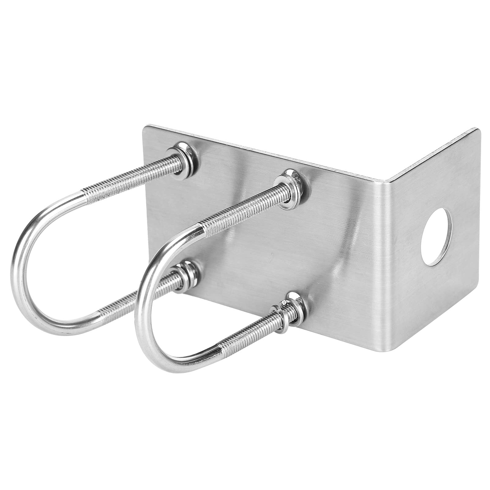 Mobile Antenna Mount, Portable Car Radio Antenna Bracket, Stainless Steel Clip Side Seat with 2*U-Shaped Clip, Installed on Balcony or Tube, Rugged and Durable