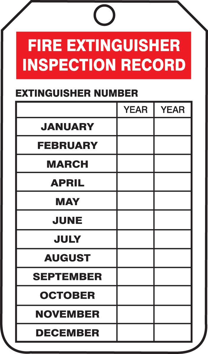 Brooks 25-Pack Adhesive Peel & Stick Monthly Inspection Labels – 2x3 Inch, Sign & Date, Fire Extinguisher