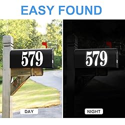 Kattykitty White Mailbox Numbers for outside, Vinyl