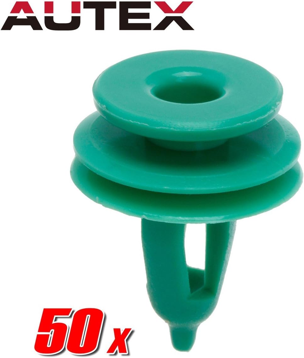 PartsSquare 50pcs Car Retainer Clips Plastic Fasteners Kit Nylon Bumper Fender Liner Fastener Push Pin Rivets Retainer Clips 06505539AA Auto Body Retainer