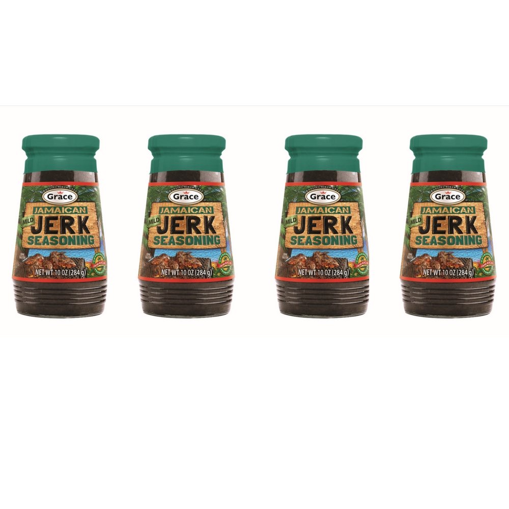 Grace Jerk Seasoning Mild 4 Pack 10 oz Spicy Authentic Jamaican